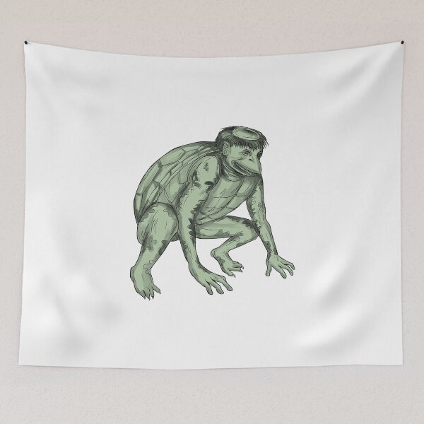 Item preview, Kappa Monster Crouching Tattoo designed and sold by patrimonio.