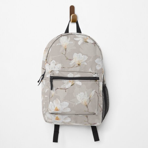 Item preview, Delicate White Magnolia Branches on Beige designed and sold by SydneyPapierCo.