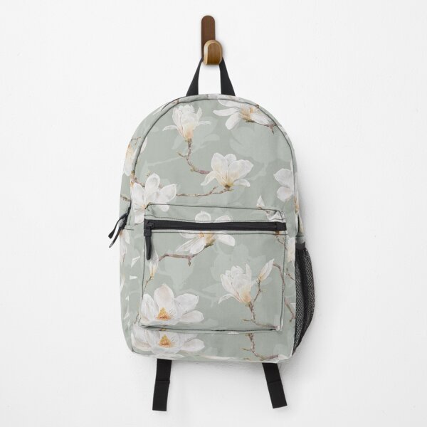 Item preview, Delicate White Magnolia Branches on Pastel Green designed and sold by SydneyPapierCo.