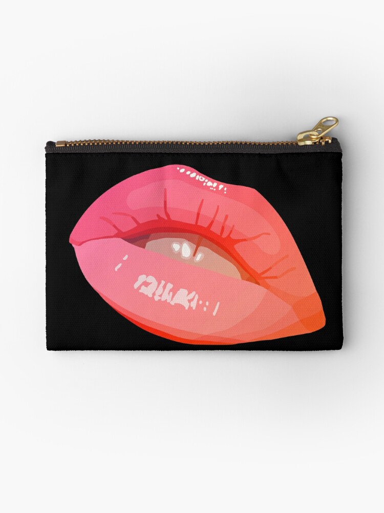 Hot Pink Lips Purse Purple Lipstick Zipped Coin Credit Card Holder | Purple  lipstick, Hot pink lips, Pink lips