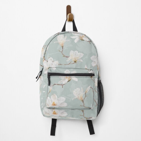 Item preview, Delicate White Magnolia Branches on Pastel Sage Green designed and sold by SydneyPapierCo.