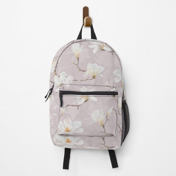 Item preview, Delicate White Magnolia Branches on Dusty Pink designed and sold by SydneyPapierCo.