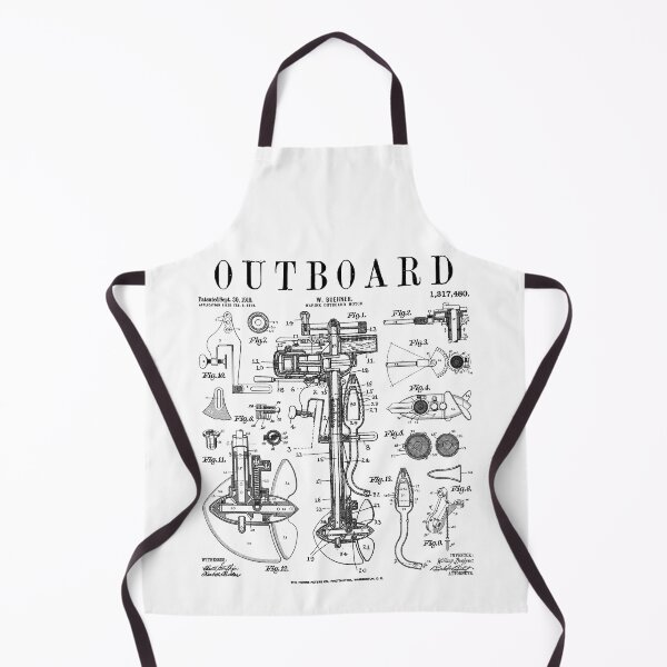 Item preview, Fishing Boat Outboard Marine Motor Vintage Patent Print designed and sold by GrandeDuc.