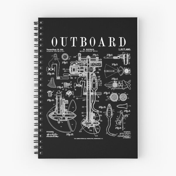Item preview, Fishing Boat Outboard Marine Motor Vintage Patent Print designed and sold by GrandeDuc.