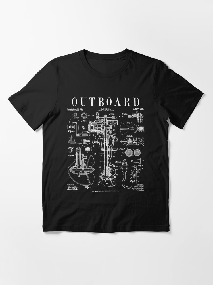 Screen printed graphic on T-shirt - FISHING BOAT