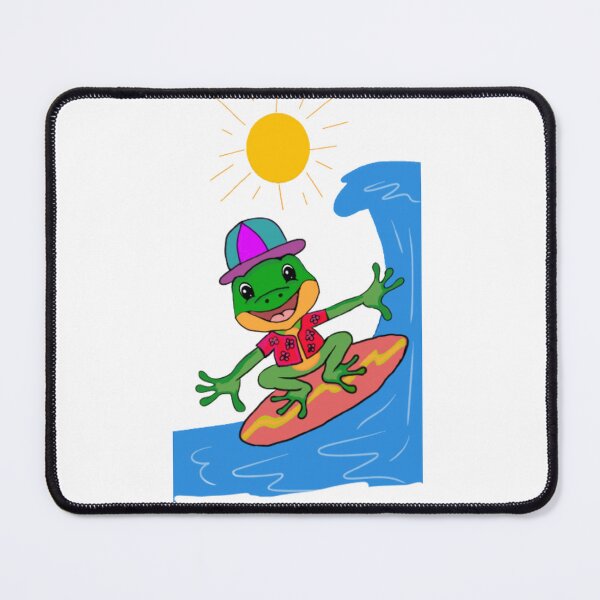 Item preview, a frog surfing - frog at the beach designed and sold by nadeesha55.