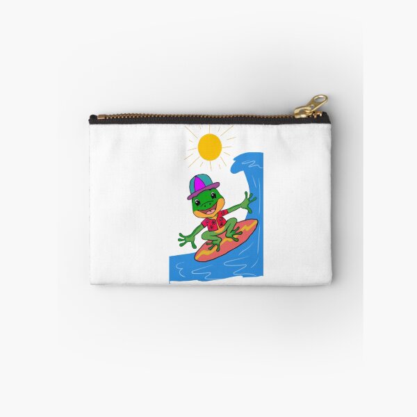 Item preview, a frog surfing - frog at the beach designed and sold by nadeesha55.