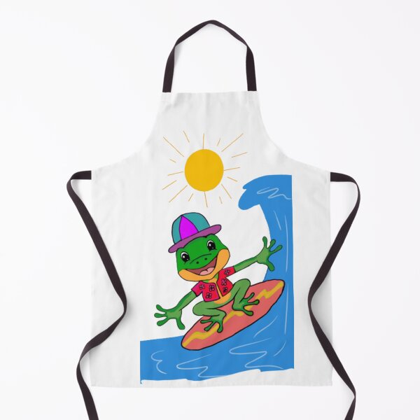 Item preview, a frog surfing - frog at the beach designed and sold by nadeesha55.