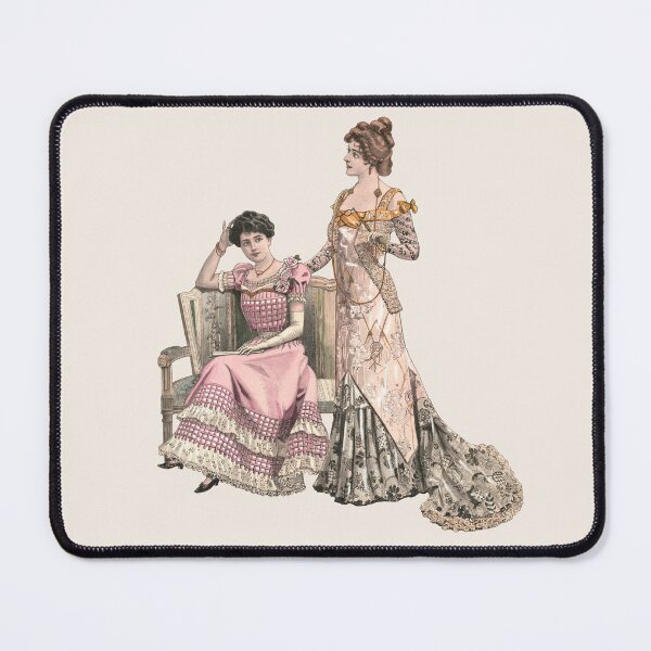 Item preview, Two edwardian Ladies wearing ballgowns designed and sold by Fashion through the ages.