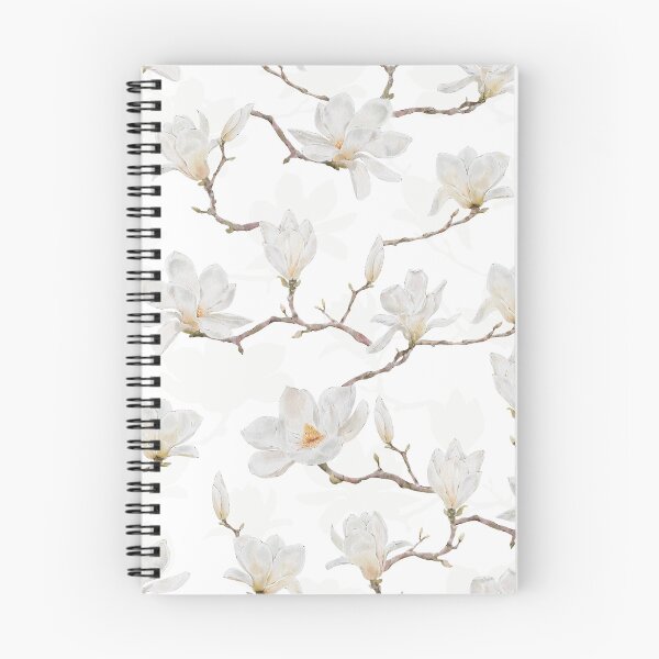 Item preview, Delicate White Magnolia Branches on Ivory designed and sold by SydneyPapierCo.