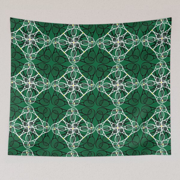Item preview, Tennis Racket Square Pattern - Black and White designed and sold by JoanNinjaHen.