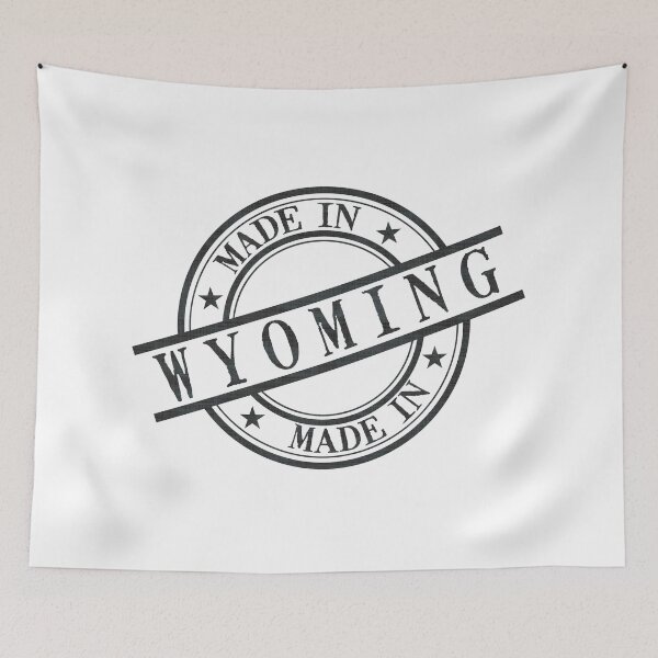 Item preview, Made In Wyoming Stamp Style Logo Symbol Black designed and sold by surgedesigns.