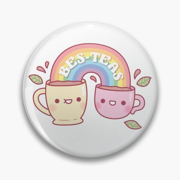 Item preview, Cute Teacups Bes Teas Besties Pun Rainbow designed and sold by rustydoodle.