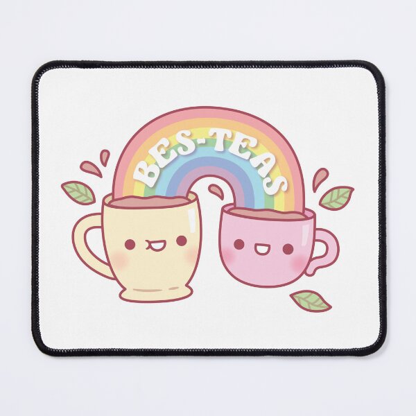 Item preview, Cute Teacups Bes Teas Besties Pun Rainbow designed and sold by rustydoodle.