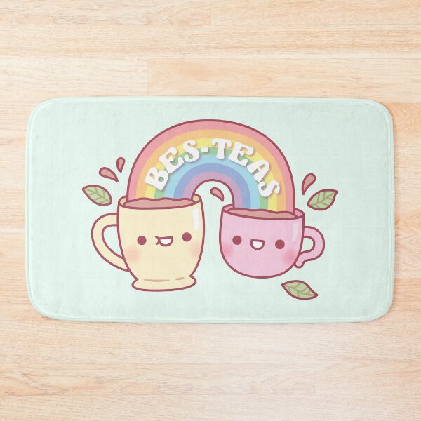 Item preview, Cute Teacups Bes Teas Besties Pun Rainbow designed and sold by rustydoodle.