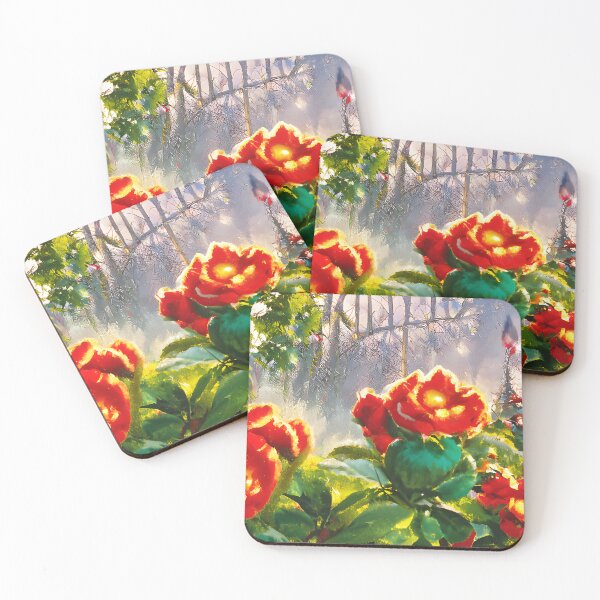 Item preview, Red Roses in the morning designed and sold by fizzribbit.