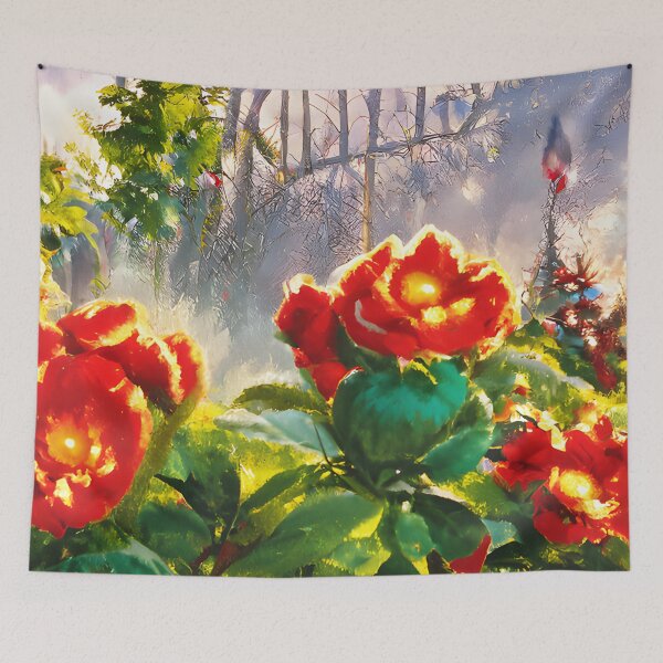 Item preview, Red Roses in the morning designed and sold by fizzribbit.