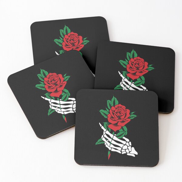 Item preview, White Skeleton Hand Holding A Red Rose Tattoo Graphic designed and sold by GardNewerd.