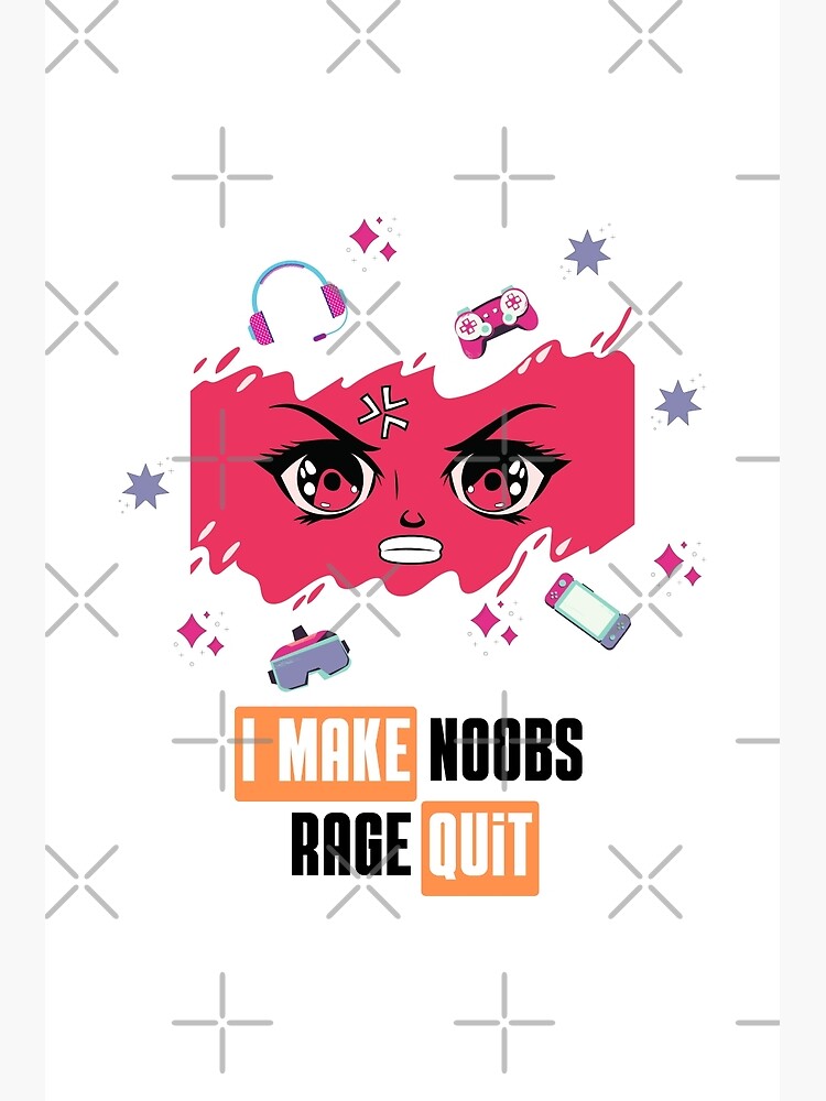 I make noobs rage quit Sticker for Sale by RedaDHB