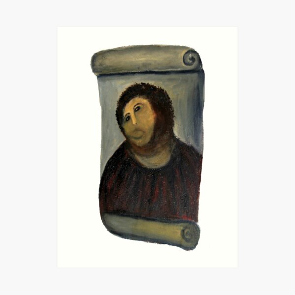 ecce homo restoration Art Print