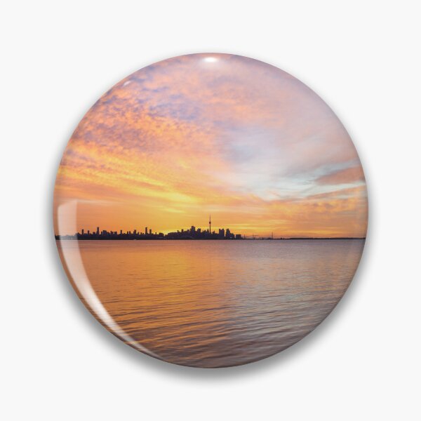 Item preview, Mirrored Cloudscape - Spectacular Sunrise Skies Behind Toronto Skyline designed and sold by Georgia Mizuleva.