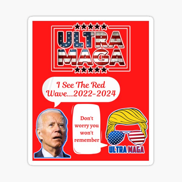 Item preview, Joe Biden verwirrte Rote Welle 2022 designed and sold by WoodburyLake.
