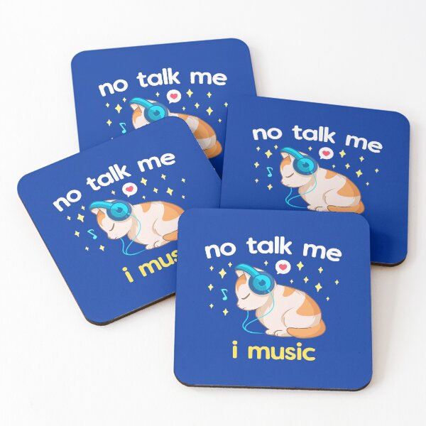 Item preview, No talk me - Music Lover Kitten Meme designed and sold by Chonkitty.
