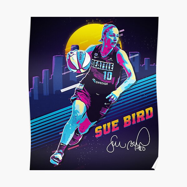 Póster «Sue Bird Legend Baloncesto 3000 Asistencias Signature Vintage