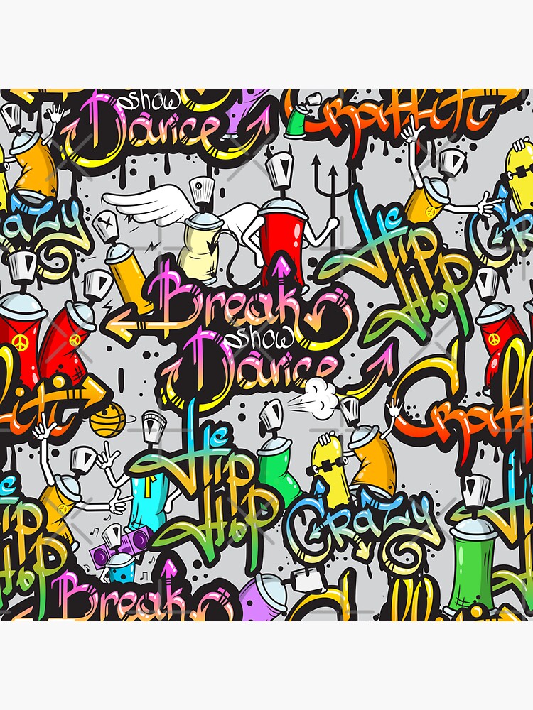 "Colorful Wall Grafitti" Sticker for Sale by Marvs29 Redbubble