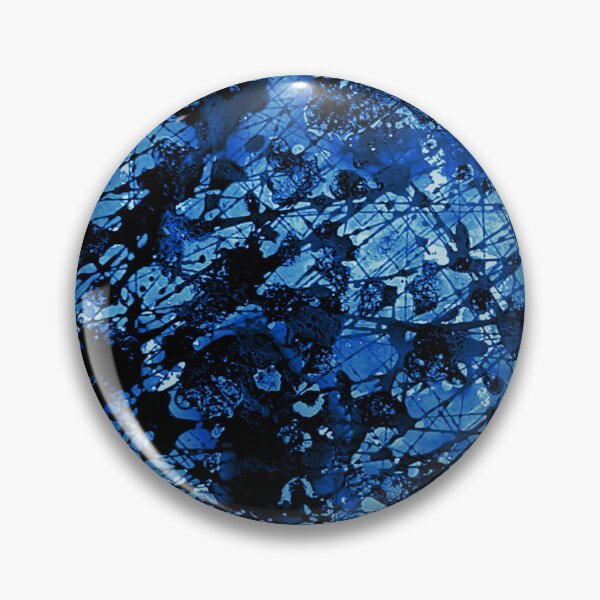 Aperçu de l'œuvre Paint Splatter Texture Bleu et Noir par Kathryn Boundy créée et vendue par OB-Studio.