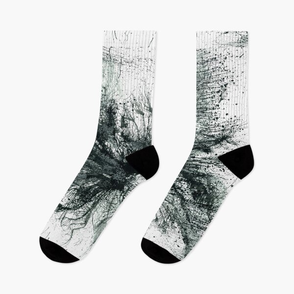 Item preview, Self Respect Is The New Black #456 Black And White Monotone Hand-painted Abstract Painting Inspired by Neuroscience Neurology Brain Cells Neurons Nervous System Acupuncture Points Meridian Channels designed and sold by Rainbow Artist Orlando L.