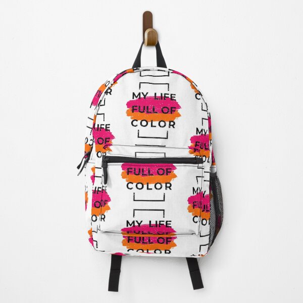 Item preview, My Life Full Of Color Always Think To Be Positive Aspire To Inspire Before The Expire Funny Saying Happy Life Apparel Essential Motivation Inspiration Joy Mood designed and sold by DesignByHeartUK.