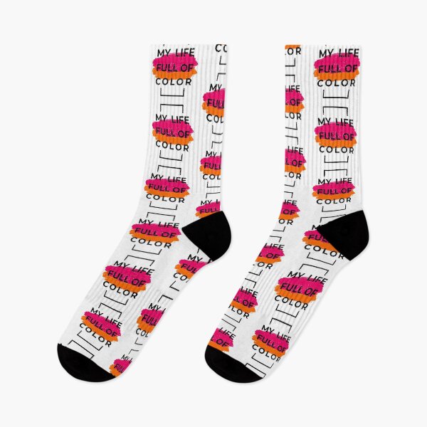 Item preview, My Life Full Of Color Always Think To Be Positive Aspire To Inspire Before The Expire Funny Saying Happy Life Apparel Essential Motivation Inspiration Joy Mood designed and sold by DesignByHeartUK.