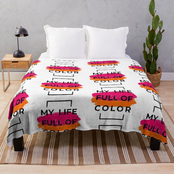 Item preview, My Life Full Of Color Always Think To Be Positive Aspire To Inspire Before The Expire Funny Saying Happy Life Apparel Essential Motivation Inspiration Joy Mood designed and sold by DesignByHeartUK.