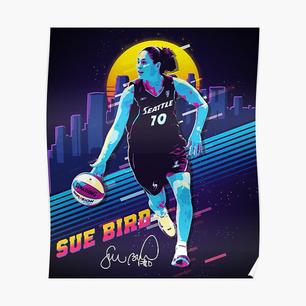 Póster «Sue Bird Legend Baloncesto 3000 Asistencias Signature Vintage