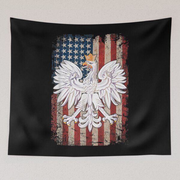 Item preview, Polish Eagle American Flag Pride Poland designed and sold by MissouriBoyer.