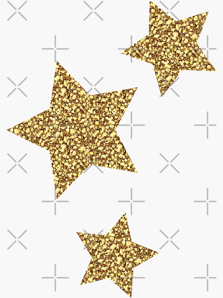 Glitter Stars Trio Sticker for Sale by Designs111