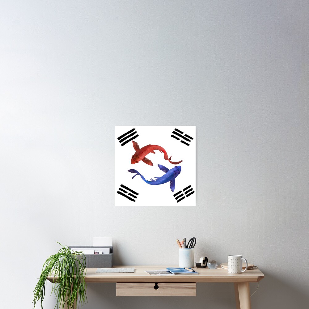 "Korean flag Yin Yang" Poster for Sale by RandomDesigns Redbubble