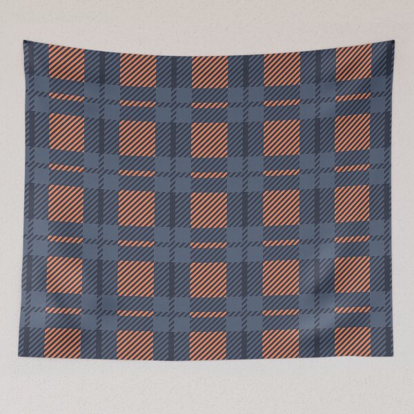 Item preview, Modern Blue and Orange Clan Clark Tartan Plaid Scottish Pattern designed and sold by Tamas Das.