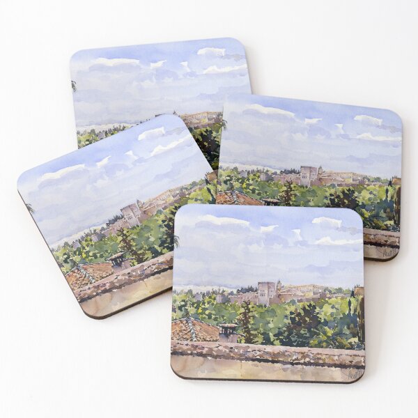 Item preview, The Alhambra and Sierra Nevada from Mirador San Nicolás, Granada designed and sold by Margaret Merry.