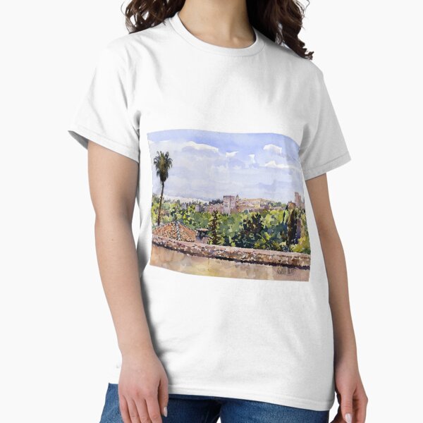 Item preview, The Alhambra and Sierra Nevada from Mirador San Nicolás, Granada designed and sold by Margaret Merry.