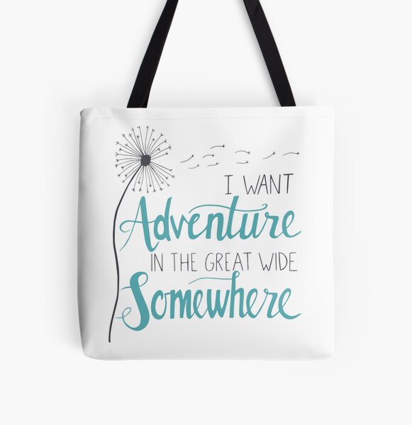 I want Adventure All Over Print Tote Bag