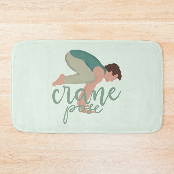 Item preview, Crane Pose | Yoga Poses Minimalist Zen Green | Hand-Drawn People with Pose Reference Title designed and sold by harmoneer.