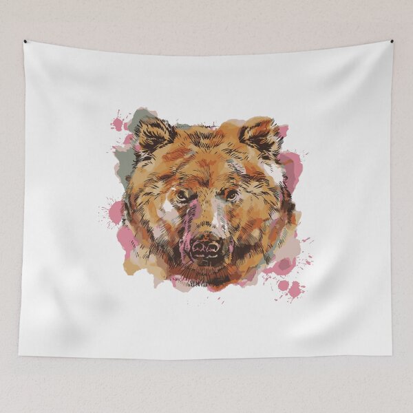 Item preview, bear-wild-animal-watercolor-t-shirt-design designed and sold by JAMALSTORE92.