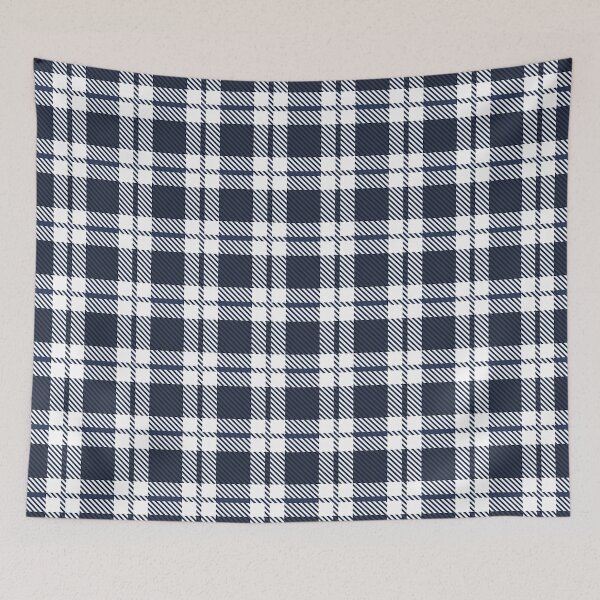 Item preview, Blue And White  Clan Clark Tartan Plaid designed and sold by Tamas Das.
