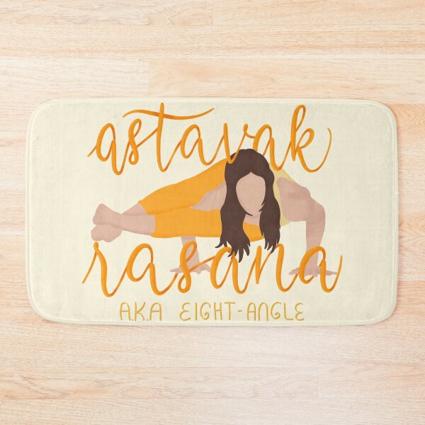 Item preview, Astavak Rasana | Eight-Angle Pose | Yoga Poses Minimalist Energized Orange | Hand-Drawn People with Pose Reference Title designed and sold by harmoneer.