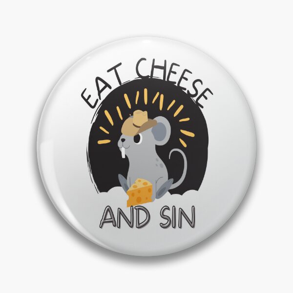 Item preview, Eat cheese and sin funny cheese mouse designed and sold by jamwind.