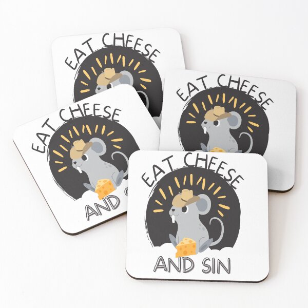 Item preview, Eat cheese and sin funny cheese mouse designed and sold by jamwind.