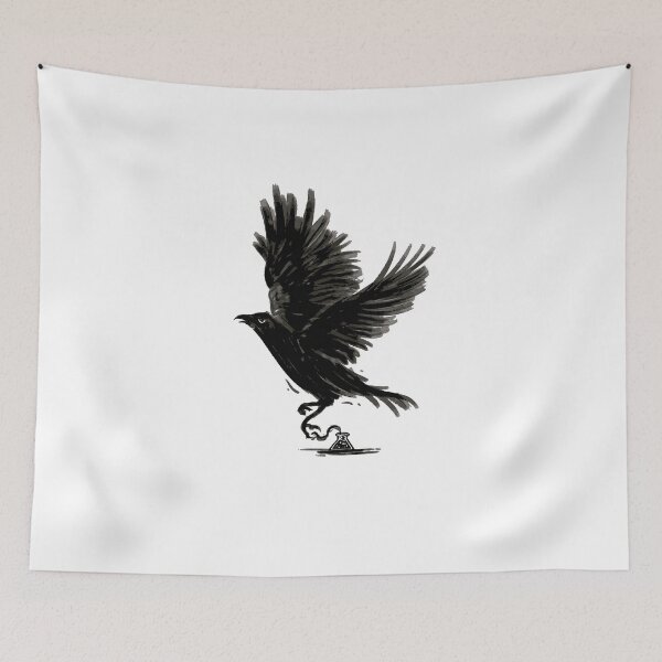 Item preview, ink-raven-bird-t-shirt-design designed and sold by JAMALSTORE92.
