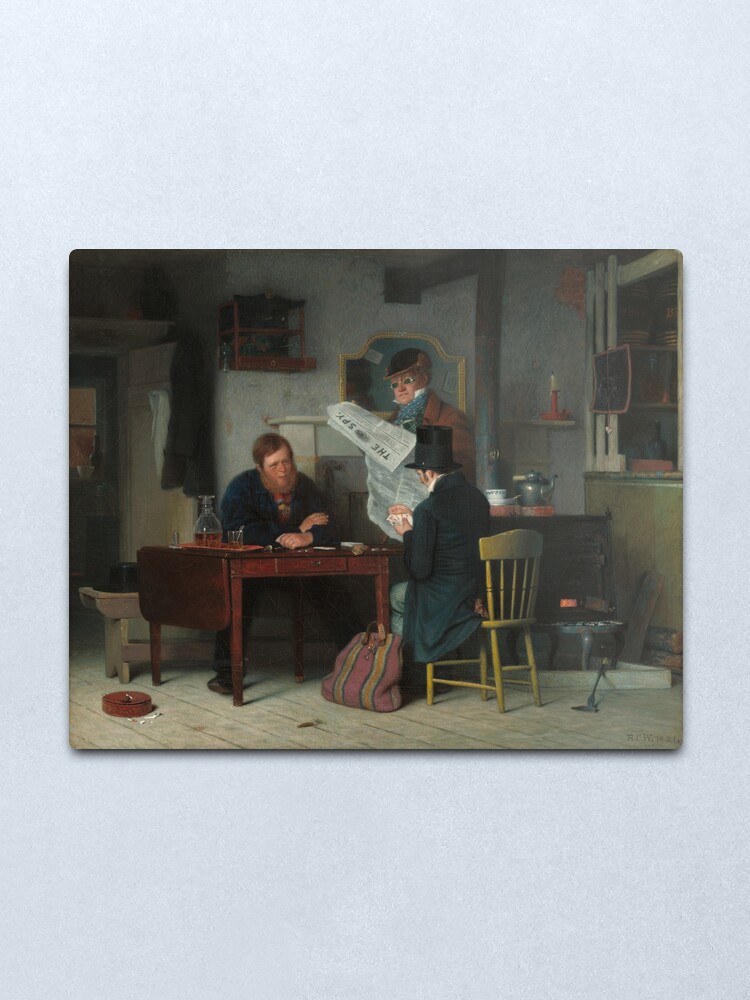 Alternate view of Waiting for the Stage Oil Painting by Richard Caton Woodville Metal Print